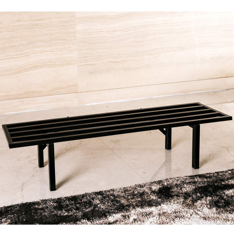 Zhongma One-Tier Metal Plant Stand front view showing sturdy steel construction for indoor display