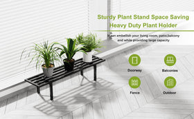 Zhongma One-Tier Metal Plant Stand side view highlighting compact footprint for windowsills