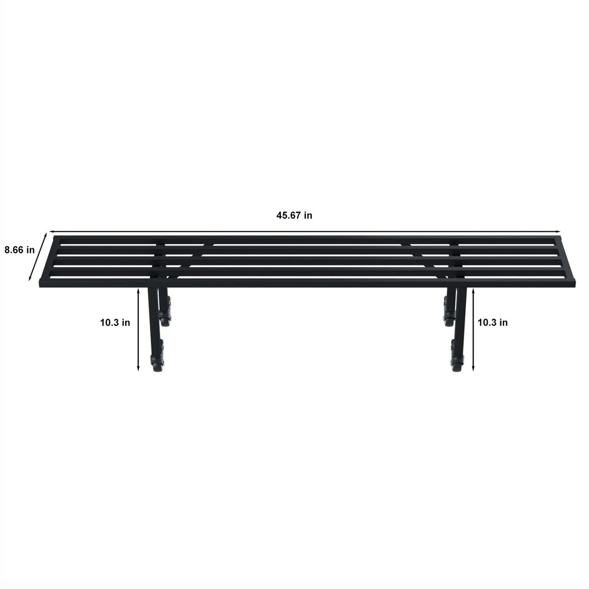 Zhongma stand dimensions 45.67 L x 8.66 W x 10.3 H for elevated displays