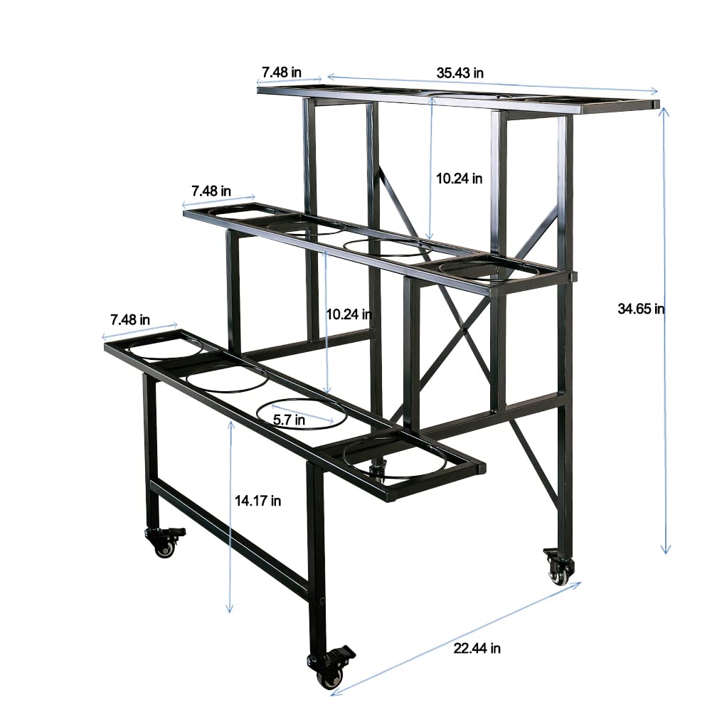 Zhongma rolling stand with swivel casters for easy mobility.