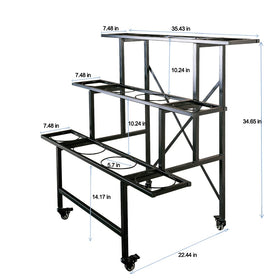 Zhongma rolling stand with swivel casters for easy mobility.