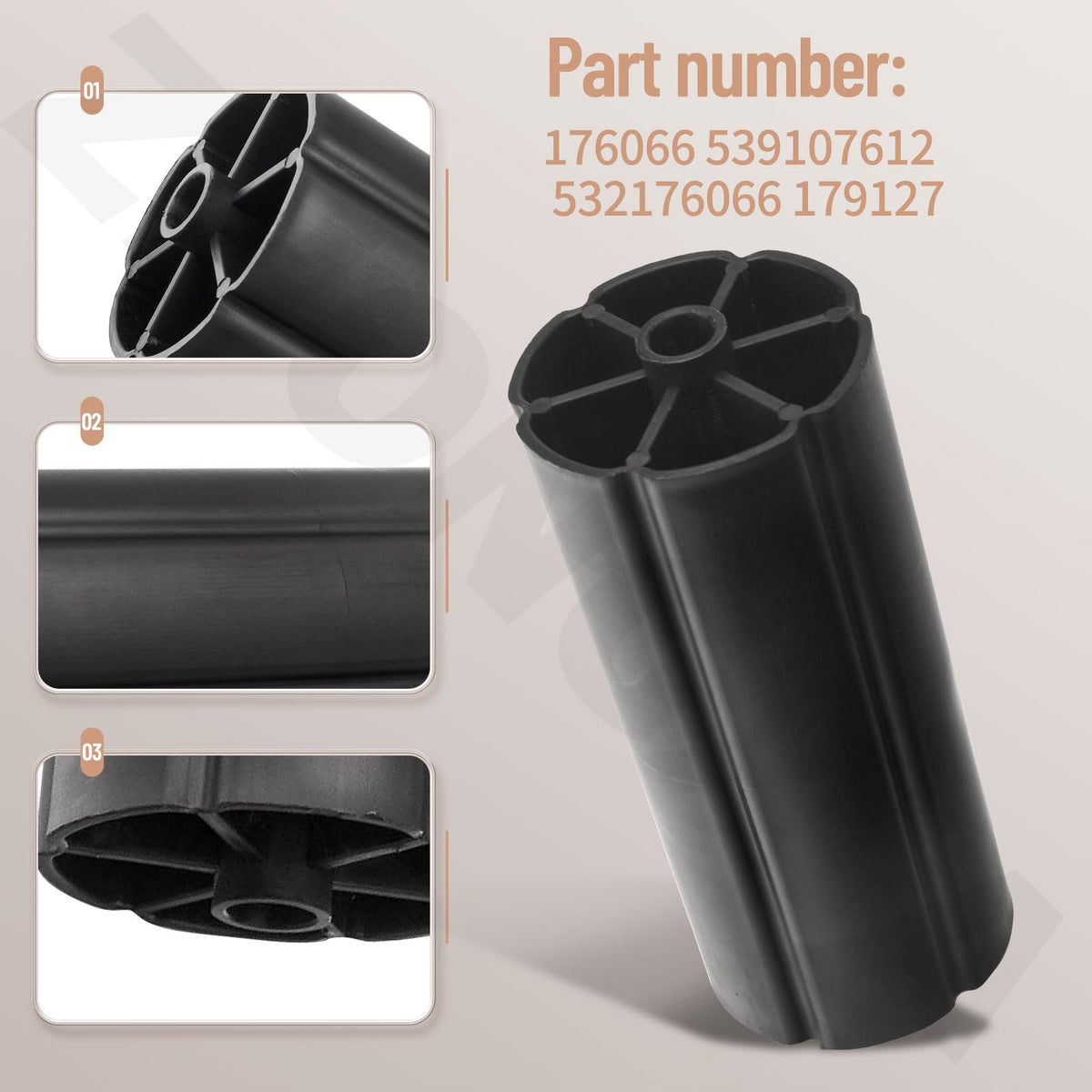 ZHONGXIA 176066 deck roller and rod set, durable build for long service life