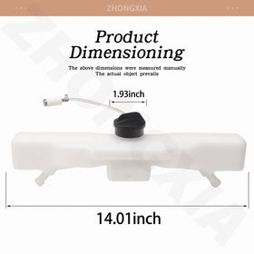 ZHONGXIA 585318201 mower fuel tank with cap, side view for Husqvarna compatibility