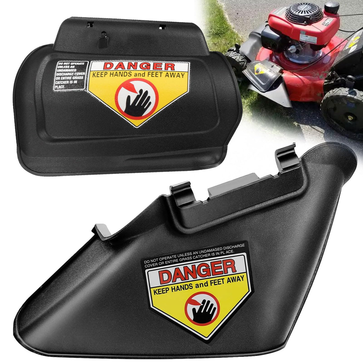 ZHONGXIA Hinged Mulching Plug & Side Discharge Chute for 21-inch Mower/Tractor (MTD, Craftsman, Troy-Bilt)