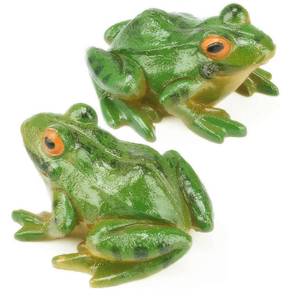 ZHOUQZSF frog statues pack adds lifelike aquarium decoration.