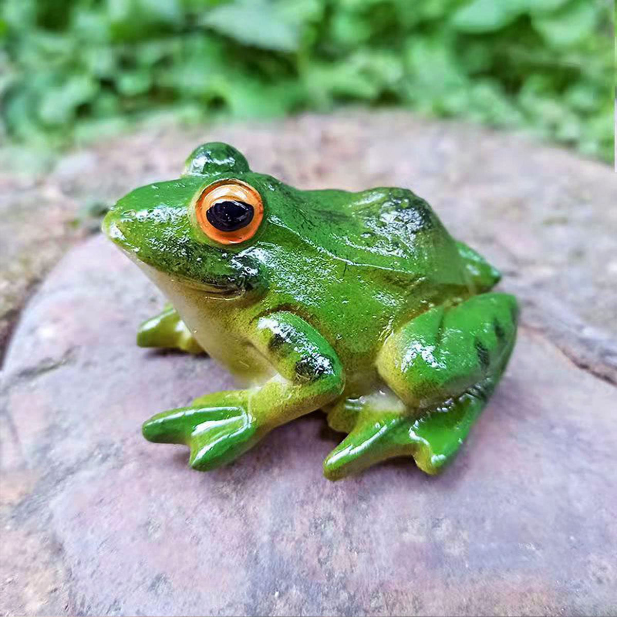 ZHOUQZSF charming frog figurines suit shelf displays and fairy gardens.