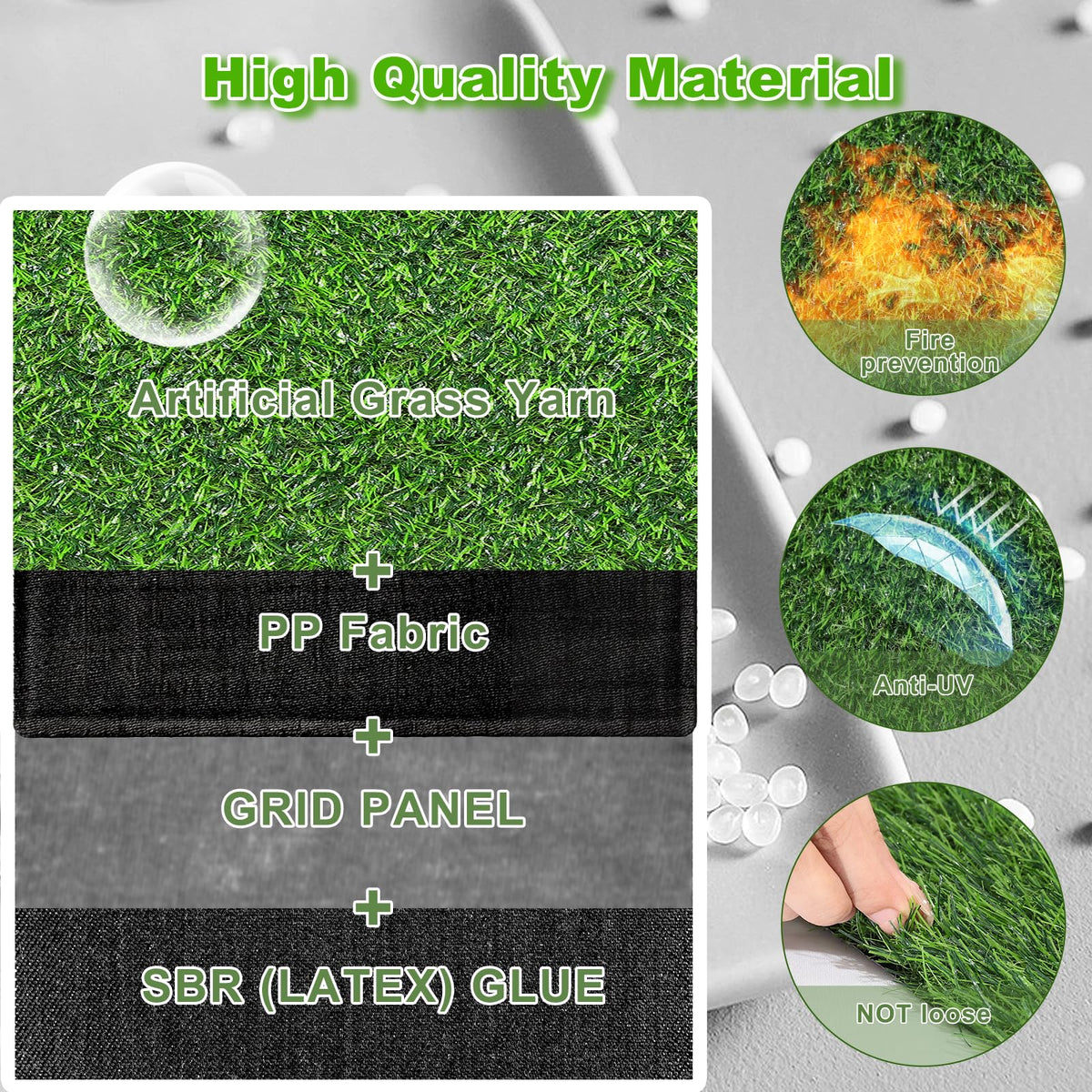 ZHOUXITU grass runner waterproof and durable for indoor and outdoor use