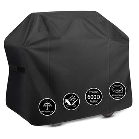 ZHSX 52-inch grill cover front view protecting against rain and sun