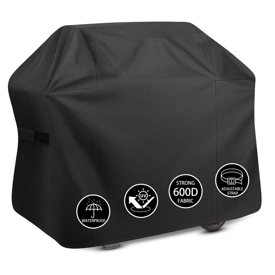 ZHSX 52-inch grill cover front view protecting against rain and sun