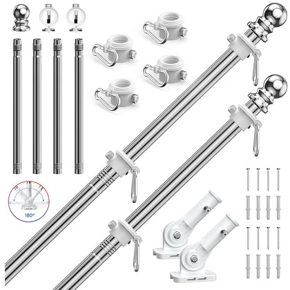 ZHULI 5ft flag pole kit ready for outdoor porch display.