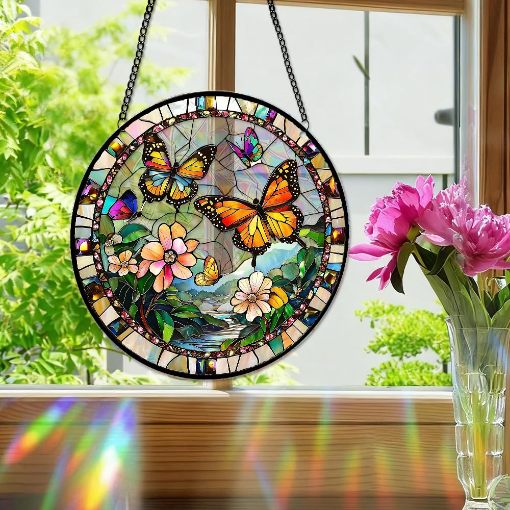 Zhuoyaju acrylic sun catcher reflects sunlight into vivid hues