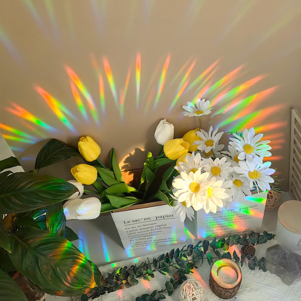 Zhuoyaju living room rainbow suncatcher adds cheerful sparkle
