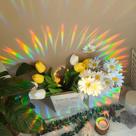 Zhuoyaju living room rainbow suncatcher adds cheerful sparkle