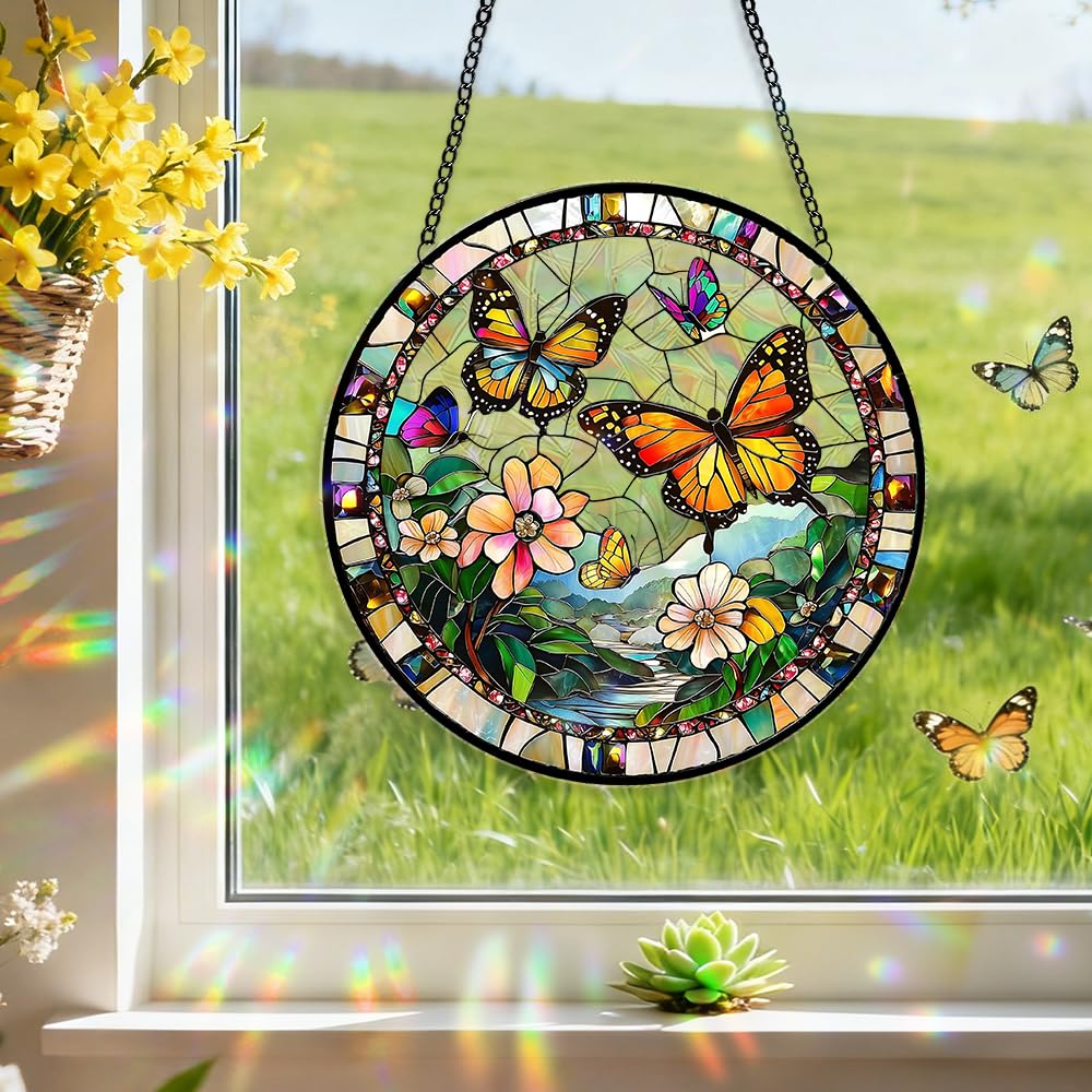 Zhuoyaju rainbow suncatcher brightens windows with color