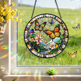Zhuoyaju rainbow suncatcher brightens windows with color