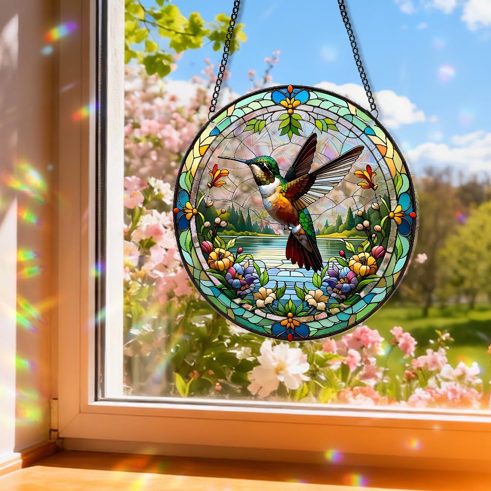 Zhuoyaju window hanging decor with chain and suction cup for easy, secure placement.