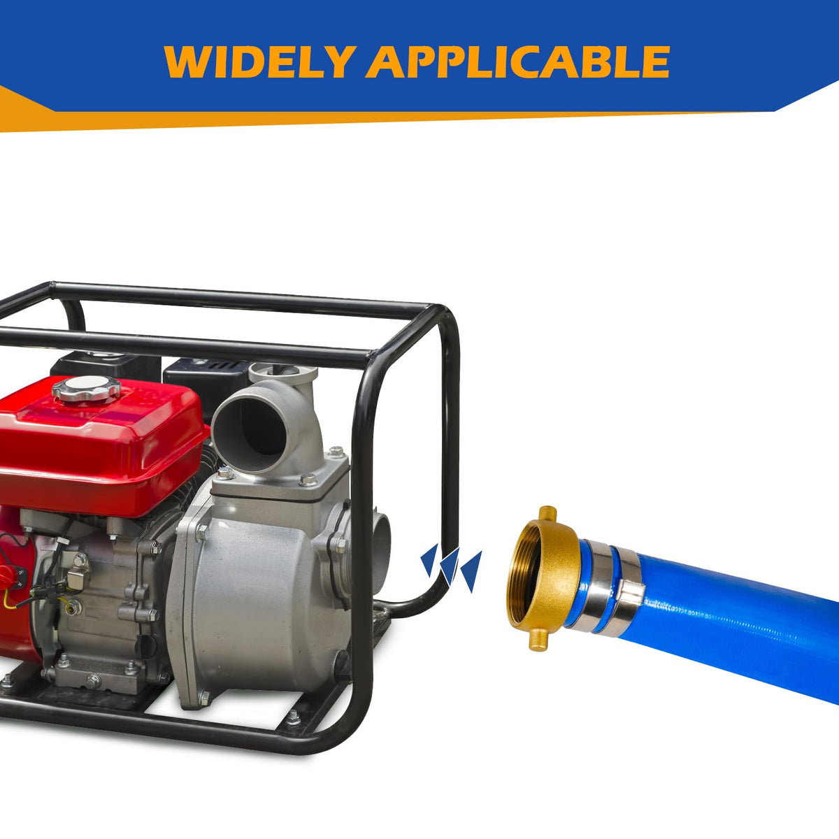 Zicely heavy-duty lay-flat hose suited for outdoor pool and irrigation uses.