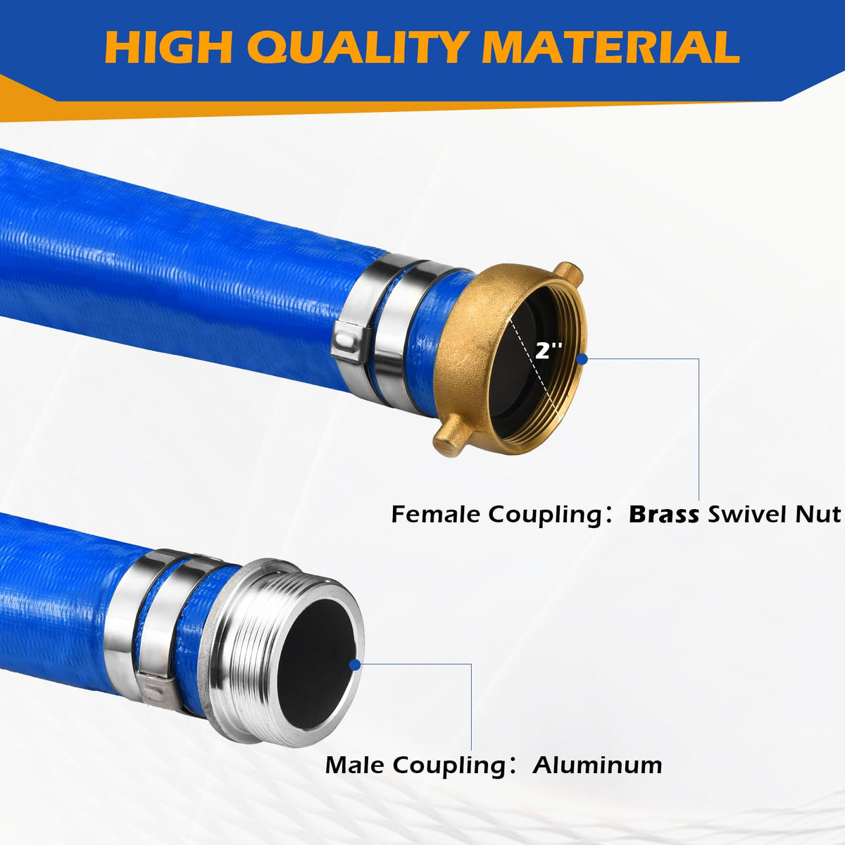 Zicely aluminum pin lug connectors on both ends ensure secure connections.