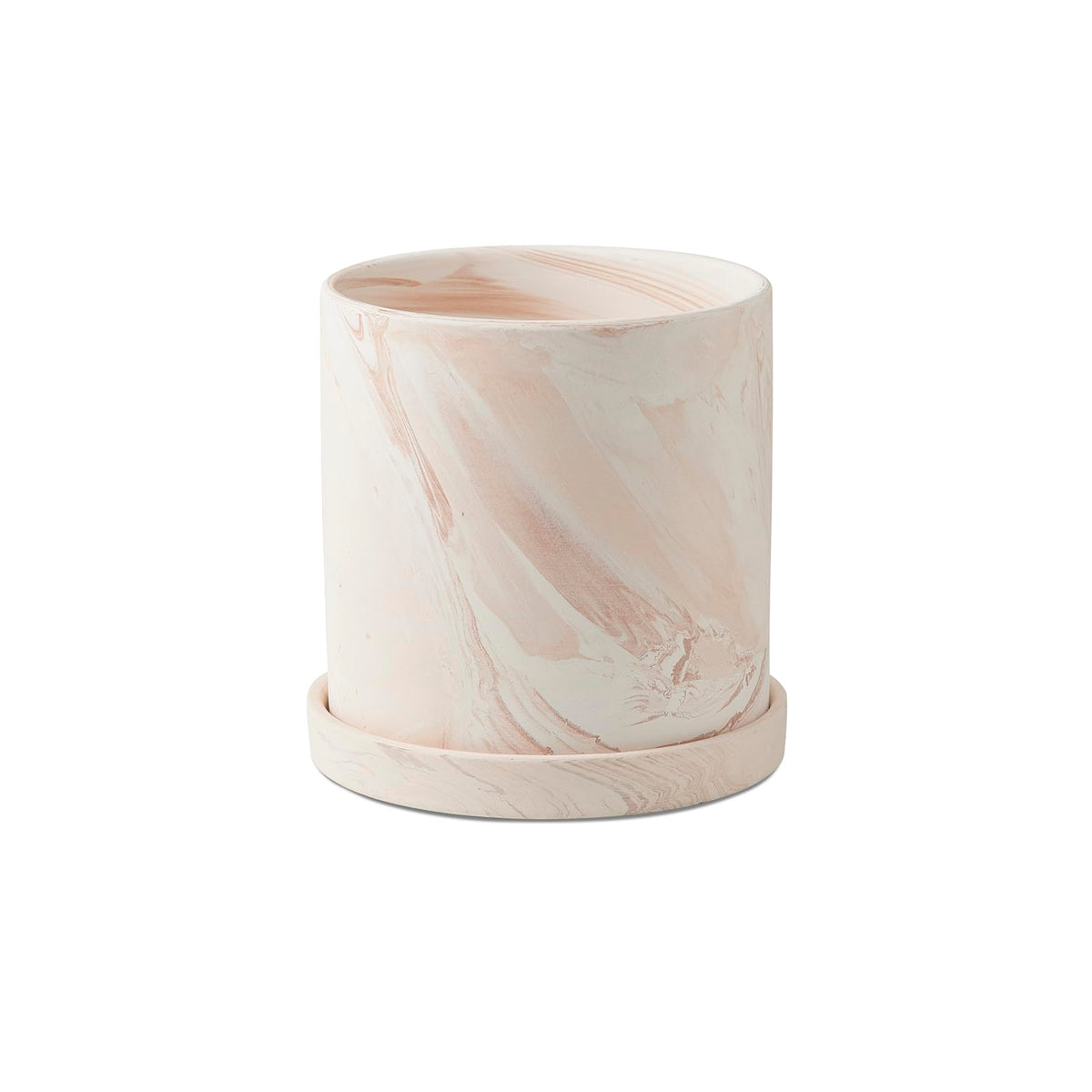 ZICZAMLA 6-inch terra cotta pot with drain hole for healthy drainage.