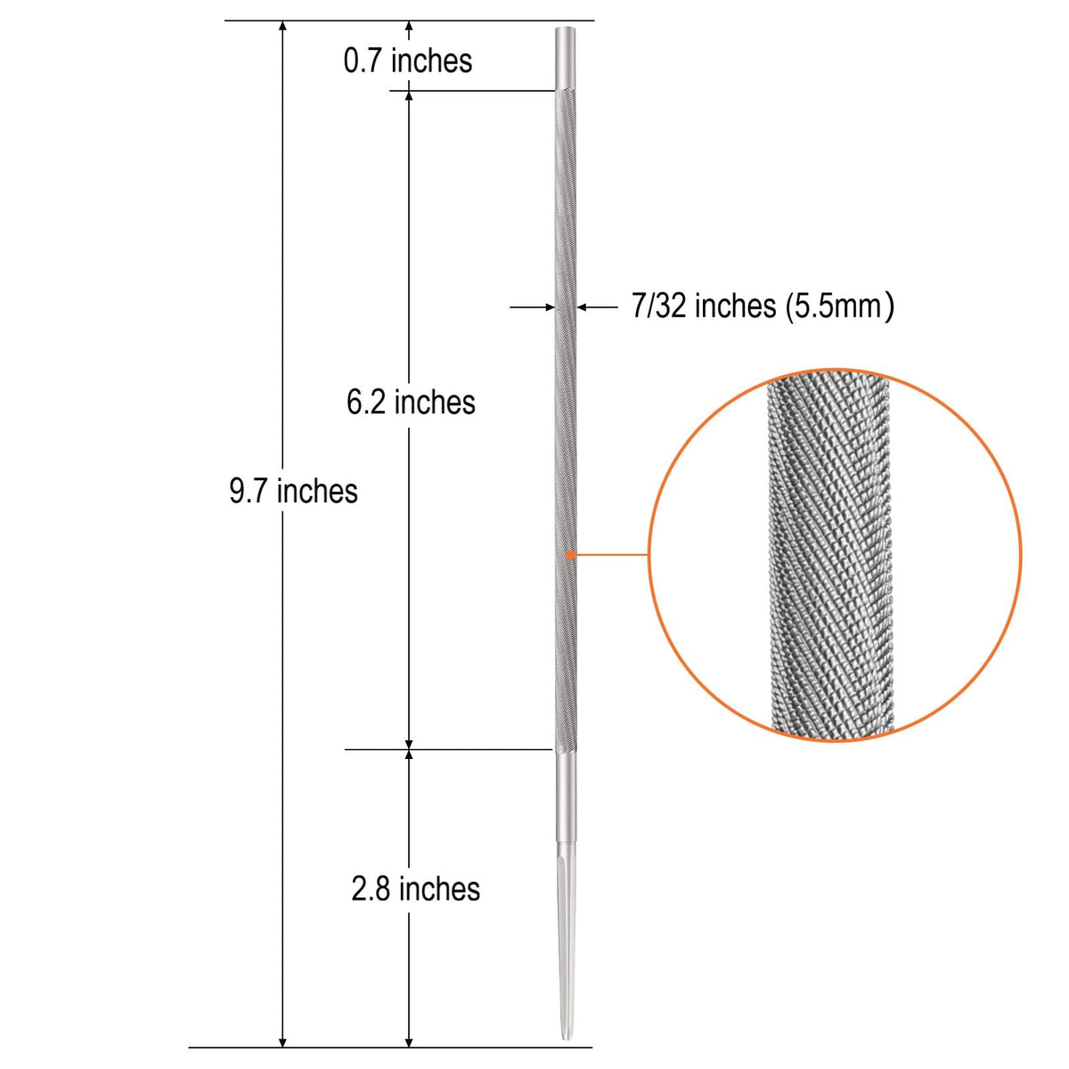 Zigdiptek hardened alloy steel file for durable sharpening.