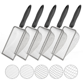 Zihvfzu soil sifter set with 2mm mesh for fine seed screening and soil prep.
