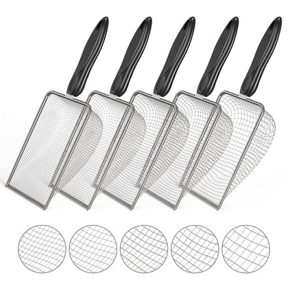 Zihvfzu soil sifter set with 2mm mesh for fine seed screening and soil prep.