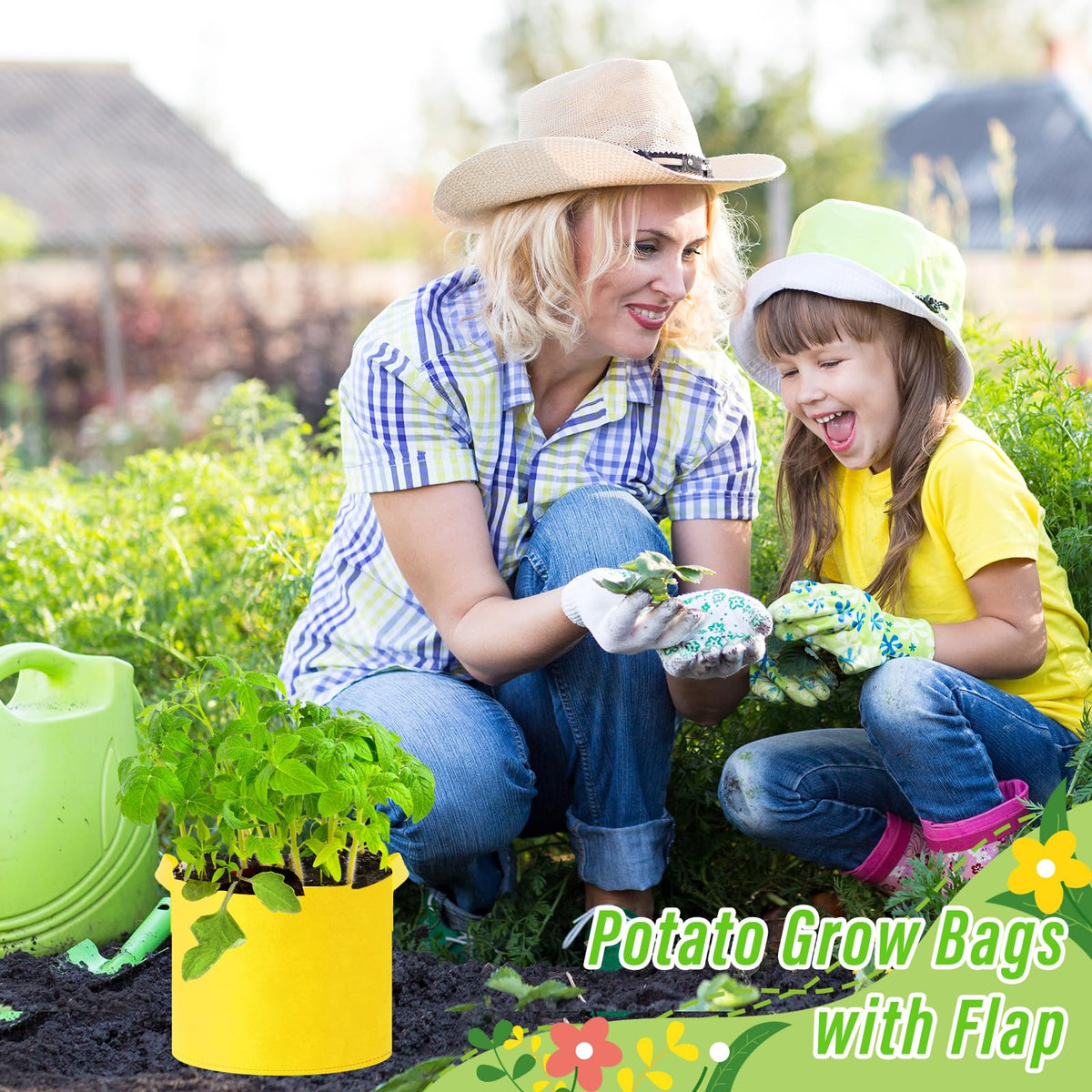 Ziliny green fabric pot promotes healthy roots with breathable material
