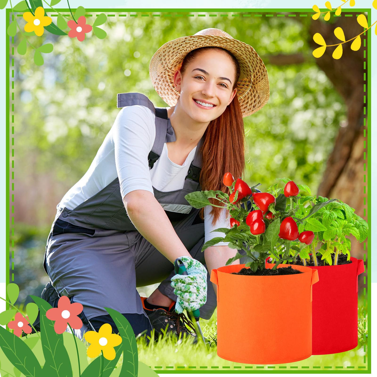 Ziliny purple bag for flowers and mixed plantings on patios