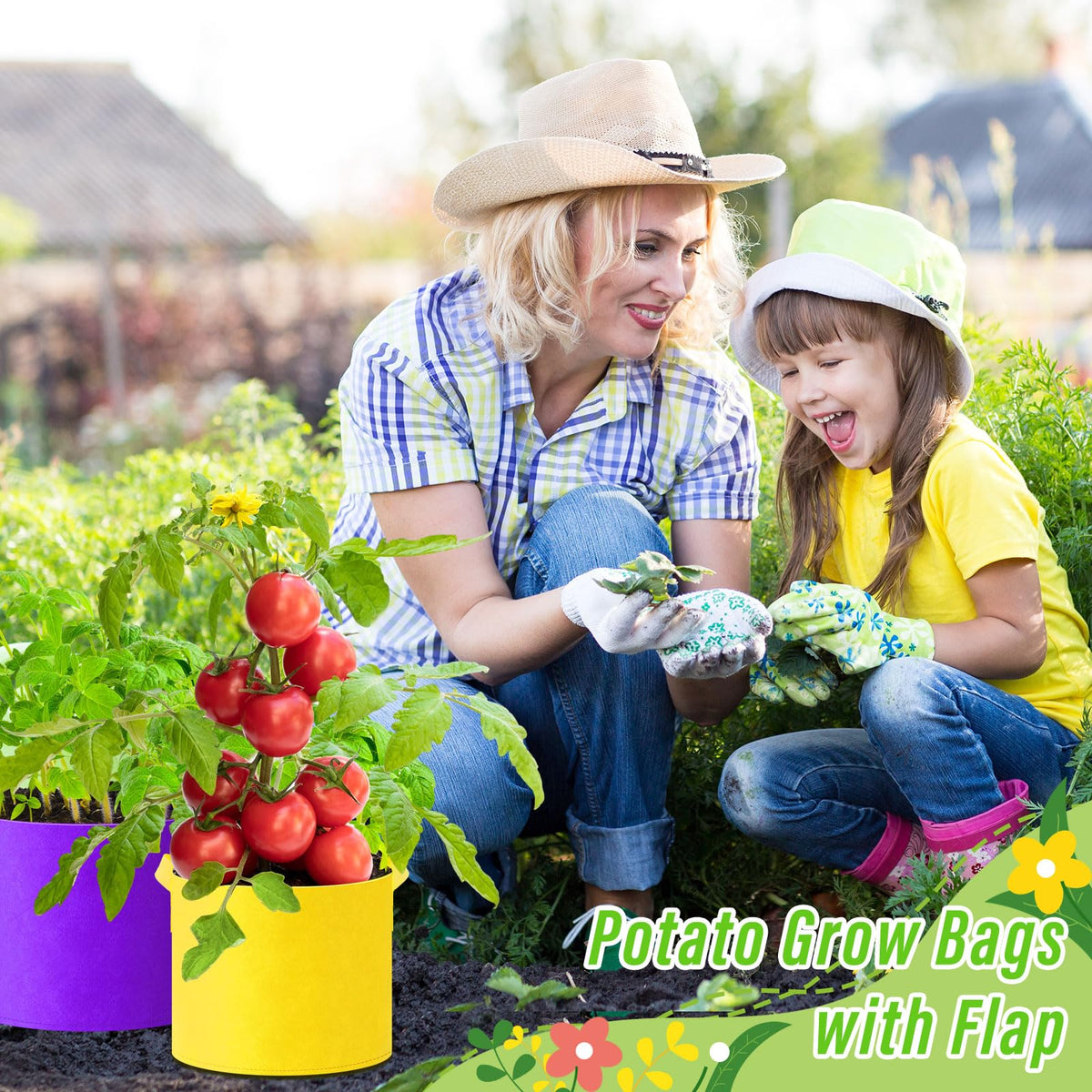 Ziliny purple 5 gal grow bag for versatile outdoor planting in any season.