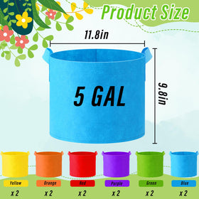 Ziliny 5 gal red grow bag with sturdy handles for easy relocation indoors or on patios.