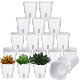 Ziliny 20-pack 3-inch self-watering pots for compact herb and succulent setups.