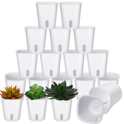 Ziliny 20-pack 3-inch self-watering pots for compact herb and succulent setups.