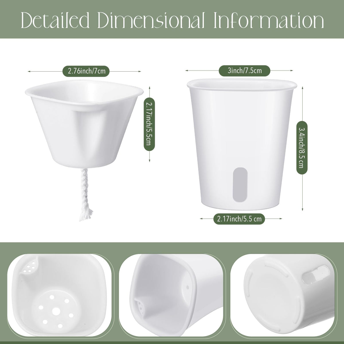 Ziliny glossy white 3-inch pot adds elegant indoor décor.