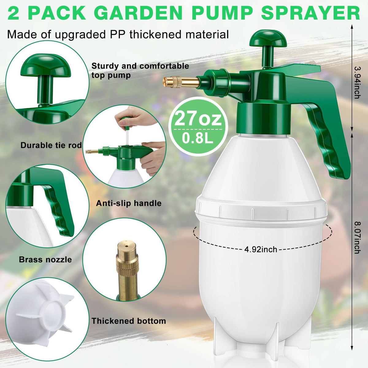 Ziliny adjustable brass nozzle enables fine mist and strong spray