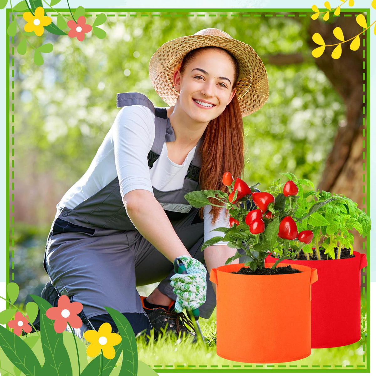 Ziliny breathable fabric grow bags supporting healthy root development.
