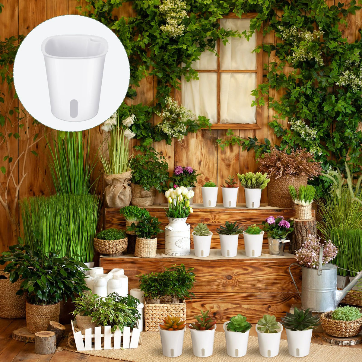 Ziliny compact indoor planters perfect for windowsills, balconies, or desks.