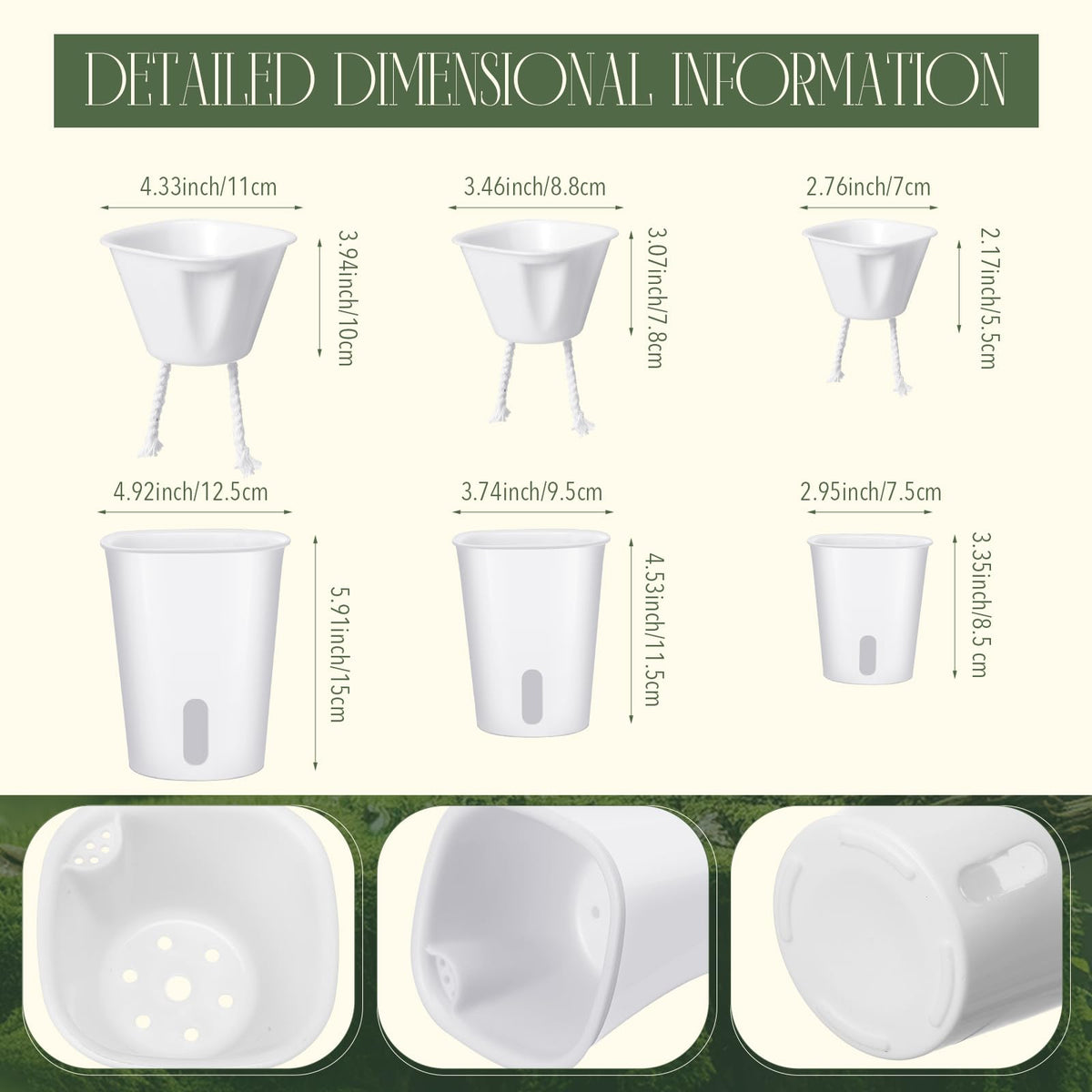 Ziliny glossy white planters add elegance to any room.
