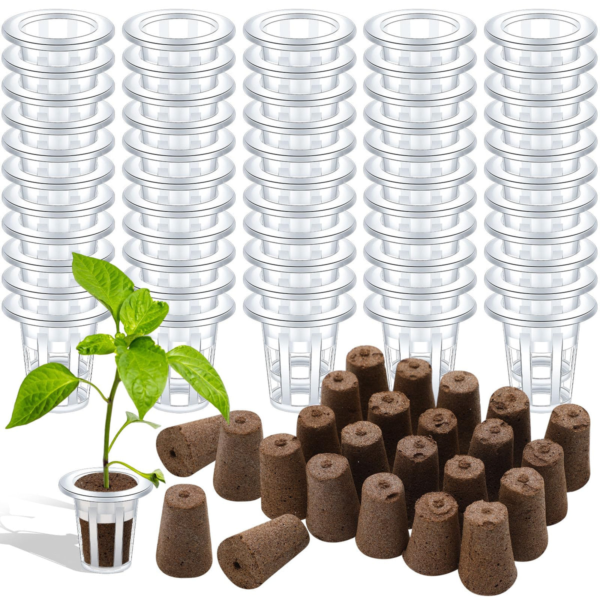 Ziliny grow sponges 100-piece kit enables clean, spill-free seed starting.