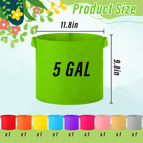 Ziliny nonwoven fabric grow bags with handles for portable planters.