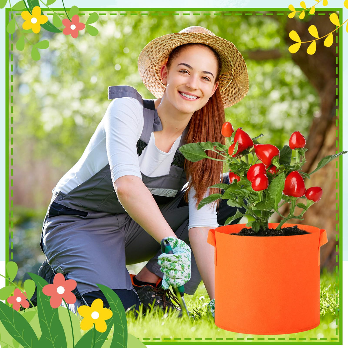 Ziliny tomato and potato bags enable versatile container gardening.