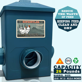ZINZINULER feeder with secure lid preserves feed hygiene in outdoor coops.