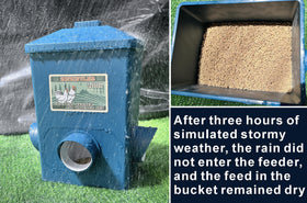 ZINZINULER two feeders provide 32-pound capacity for larger flocks.