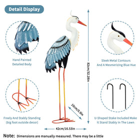 ZioWio Weather-resistant crane decor for garden longevity.
