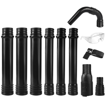 Zipcase gutter cleaning kit with 360° nozzle for safe ground-level debris removal