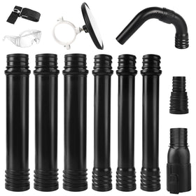 Zipcase gutter cleaning kit showing 9.25ft extension reach for ground-level debris removal