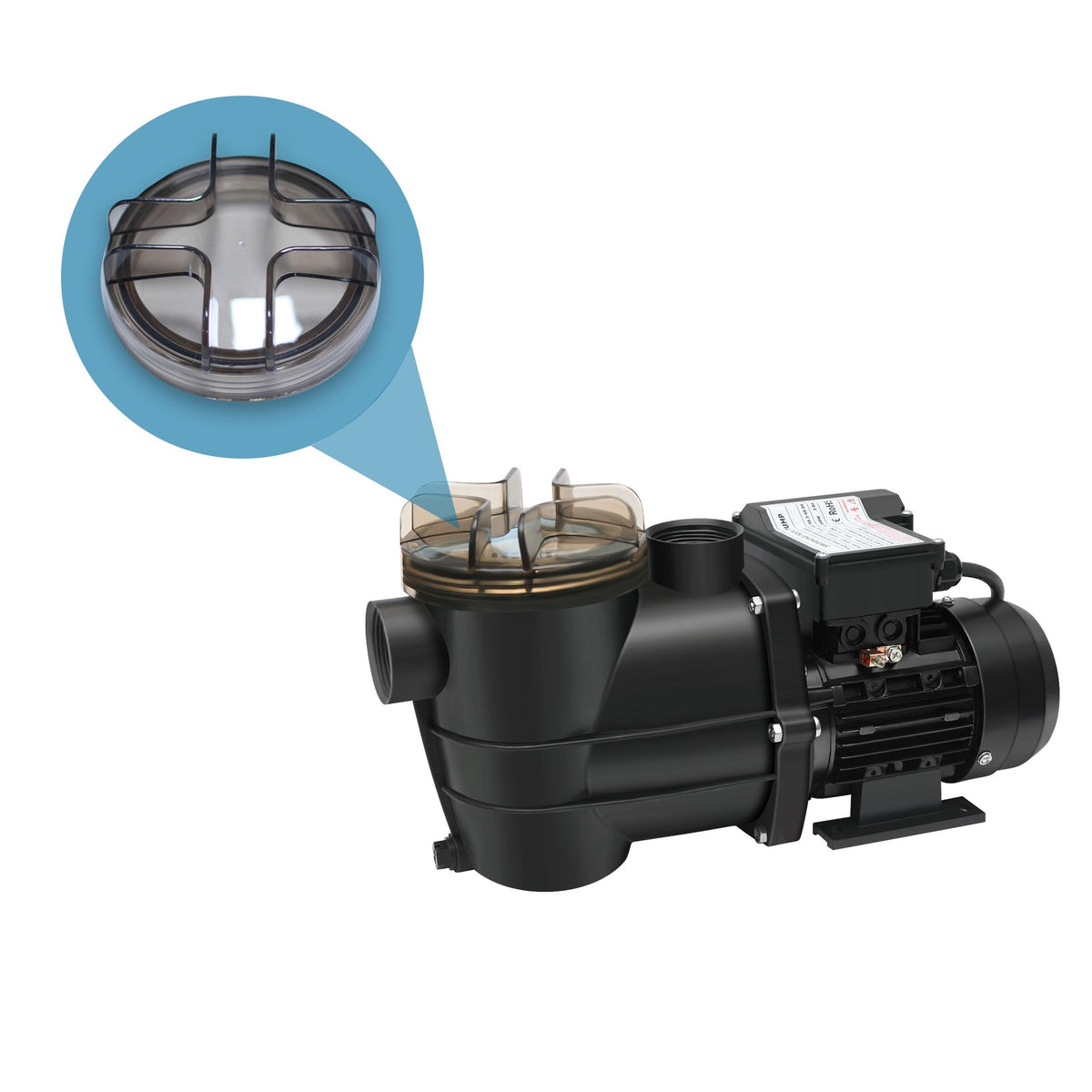 Zipool filter system cap assembly compatible with 12-16 inch units for above-ground pools.