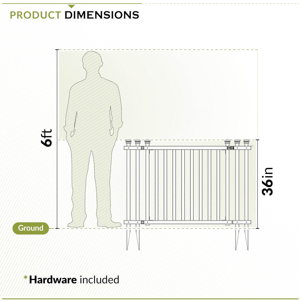 Zippity Baskenridge gate kit dimensions help plan fitting in tight spaces.