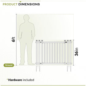 Zippity Baskenridge gate kit dimensions help plan fitting in tight spaces.