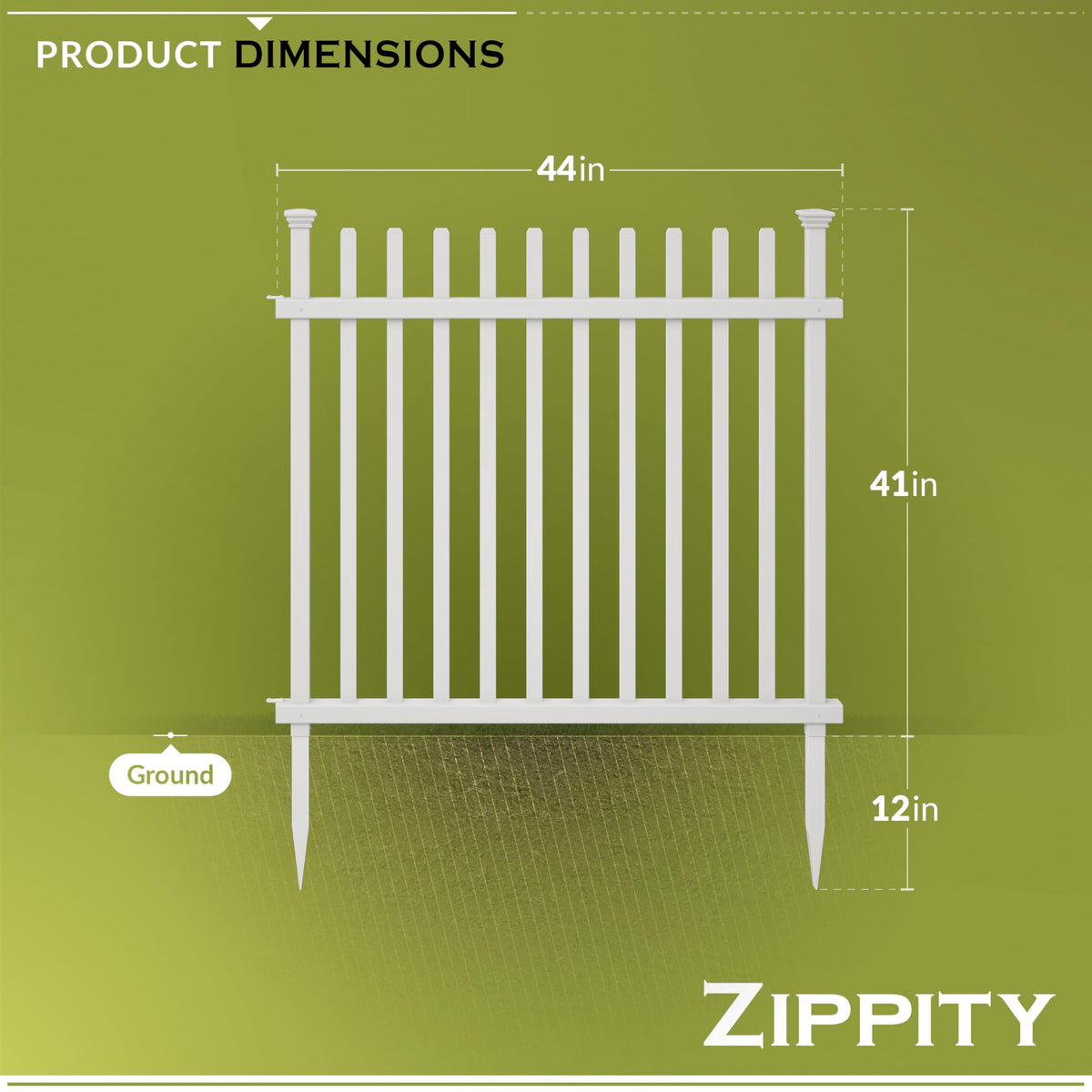 Zippity No-Dig Fence ground-stake supports stable, no-dig installation.