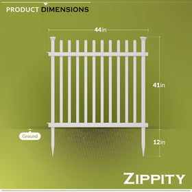 Zippity No-Dig Fence ground-stake supports stable, no-dig installation.